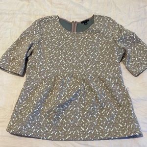 Ann Taylor Peplum Pink Work Top